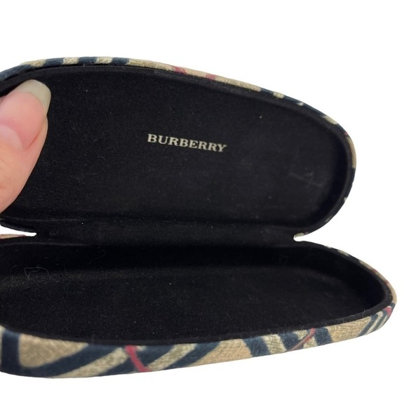 Burberry Sunglasses Eye Glasses Clam Shell Hard Case Nova Check Made in Italy - Picture 8 of 15